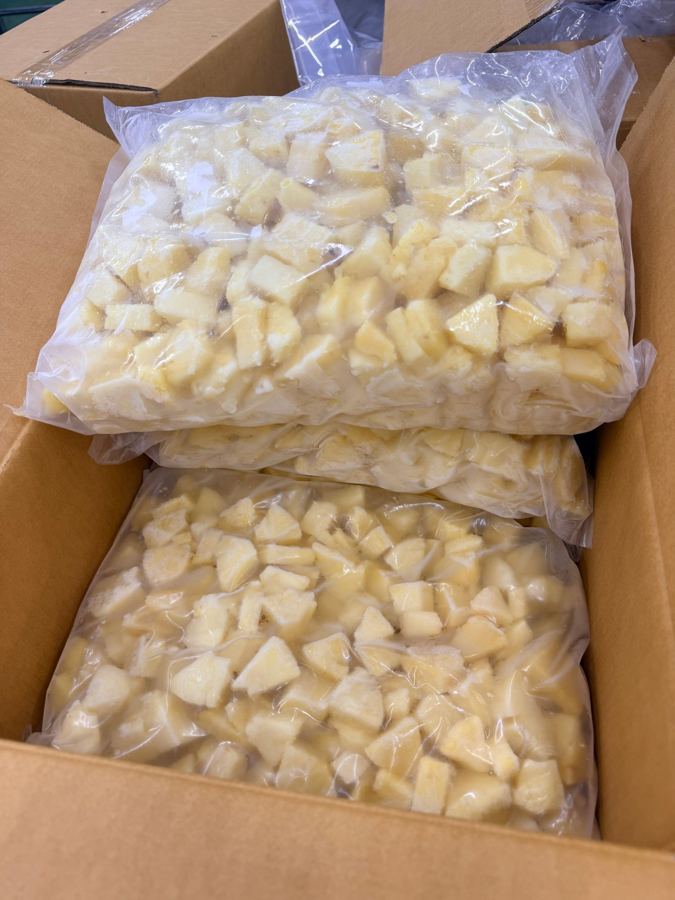 Frozen pineapple chunks